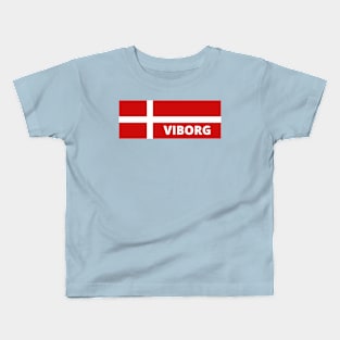 Viborg Denmark in Danish Flag Kids T-Shirt